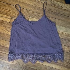 American eagle dusty purple lace tank top